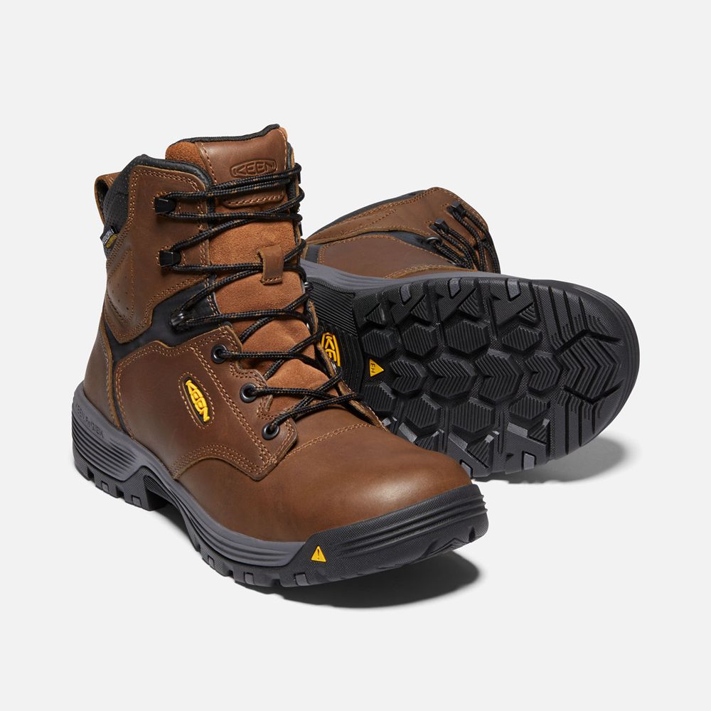 Botte de Travail Keen Homme Marron | Chicago 6\" Waterproof (Carbon-Fiber Toe) | XEDWN-5362